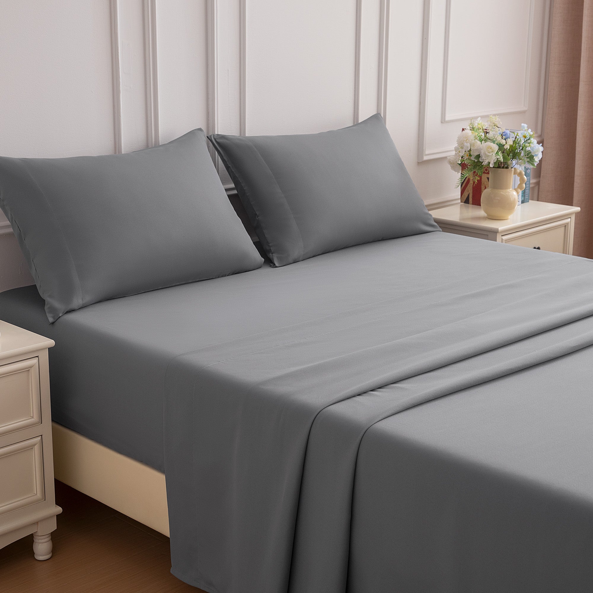 85gsm Bed Sheet Set, Microfiber Wrinkle-free Bedding set
