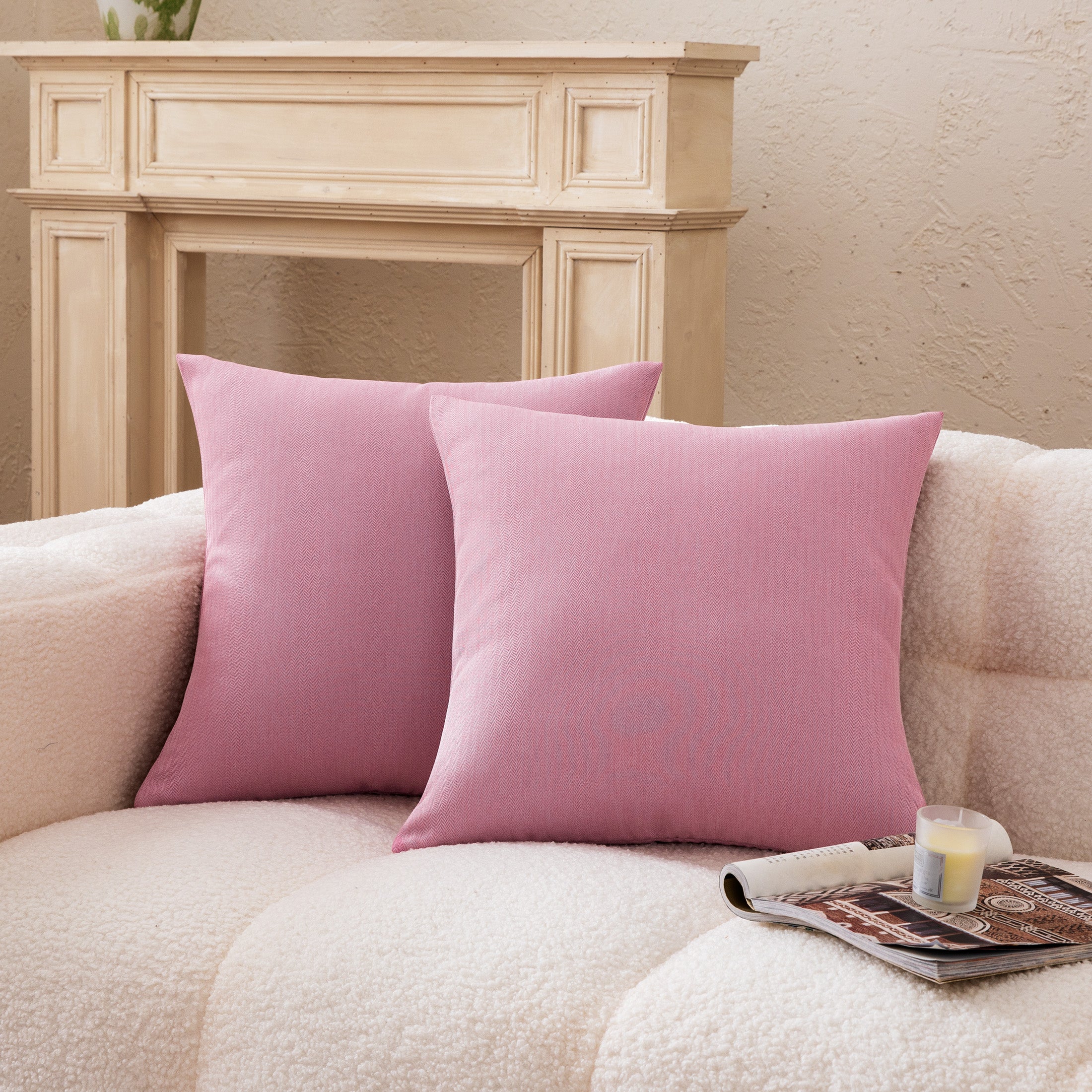 18×18 Inch Throw Pillow Covers (2 Pack), Chevron Pattern