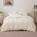 90gsm Duvet Cover Set Soft Microfiber Bedding with Zipper & Corner Ties