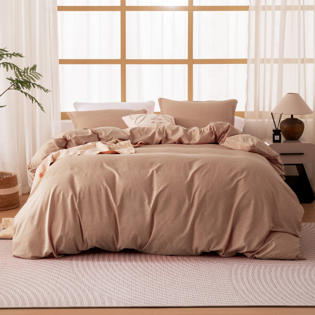 Cationic Microfiber Duvet Cover Set, Soft & Breathable