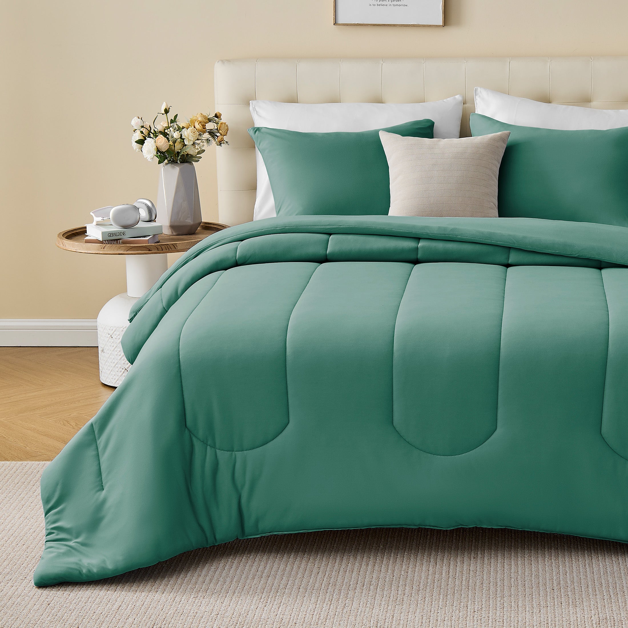 145gsm Luxury Jersey-Knit Comforter Set, Ultra Soft All Season Bedding