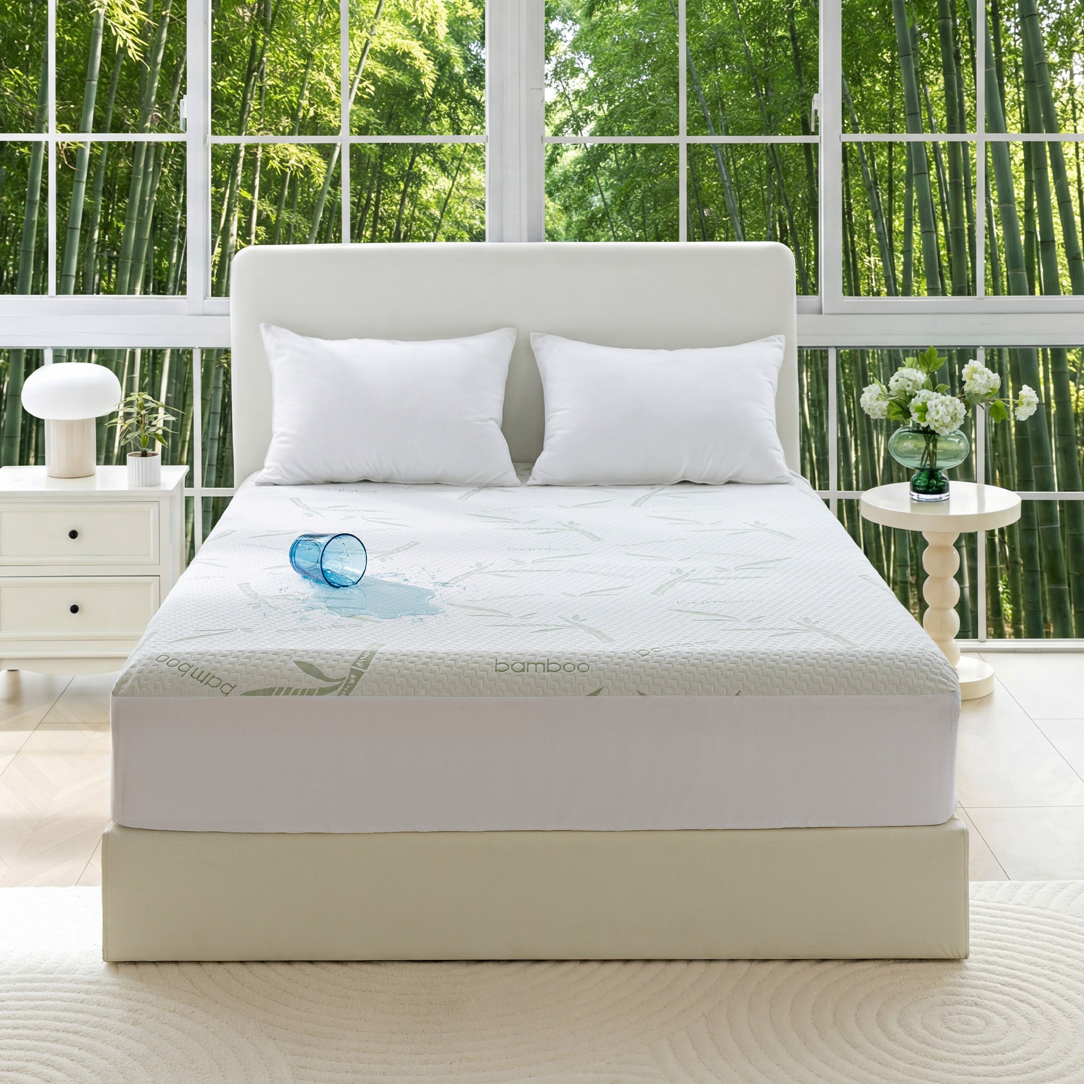 Sleep Zone 100% Waterproof Bamboo Mattress Protector