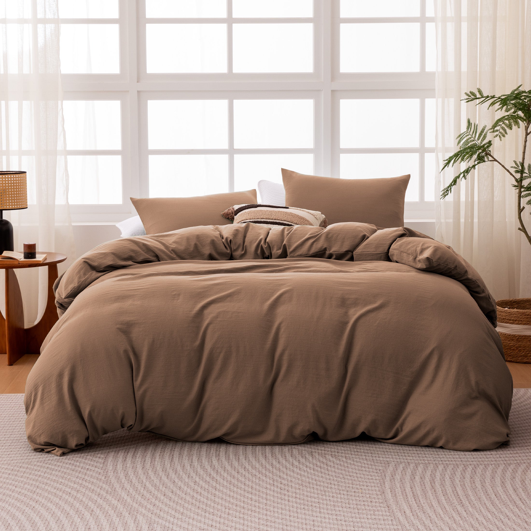 Washed Microfiber 100gsm Duvet Cover Set, All Season Bedding