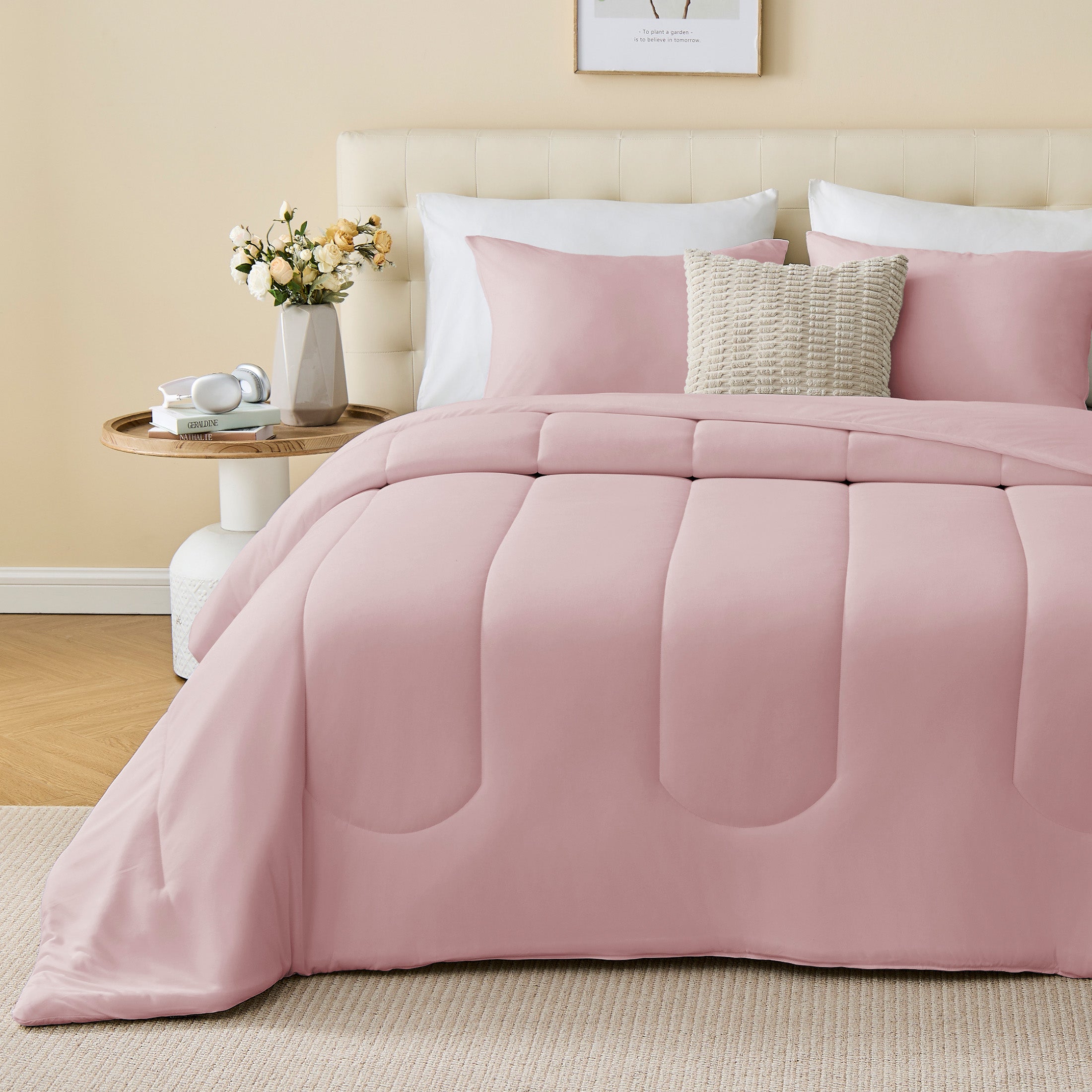 145gsm Luxury Jersey-Knit Comforter Set, Ultra Soft All Season Bedding