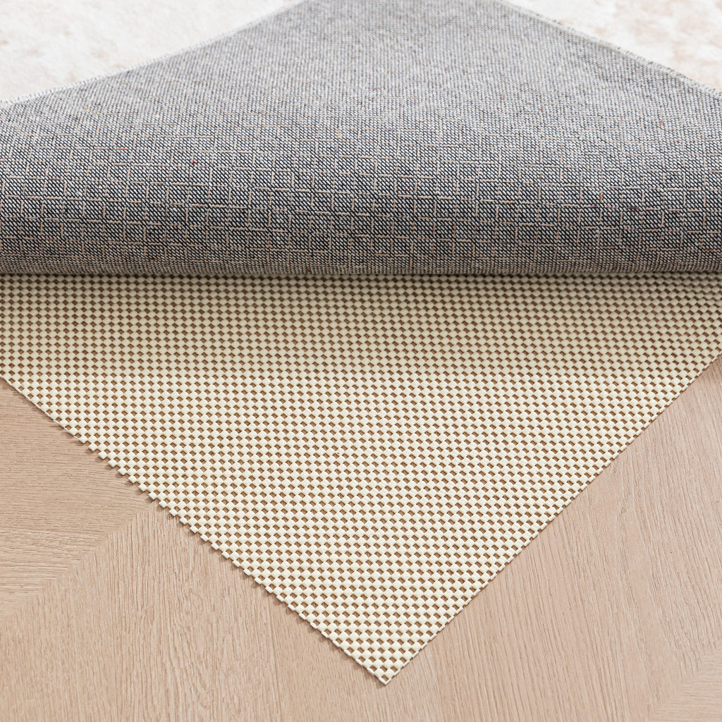 Mat Pad Gripper, Non Slip Reusable PVC Rug Pad Stays in Place, Beige