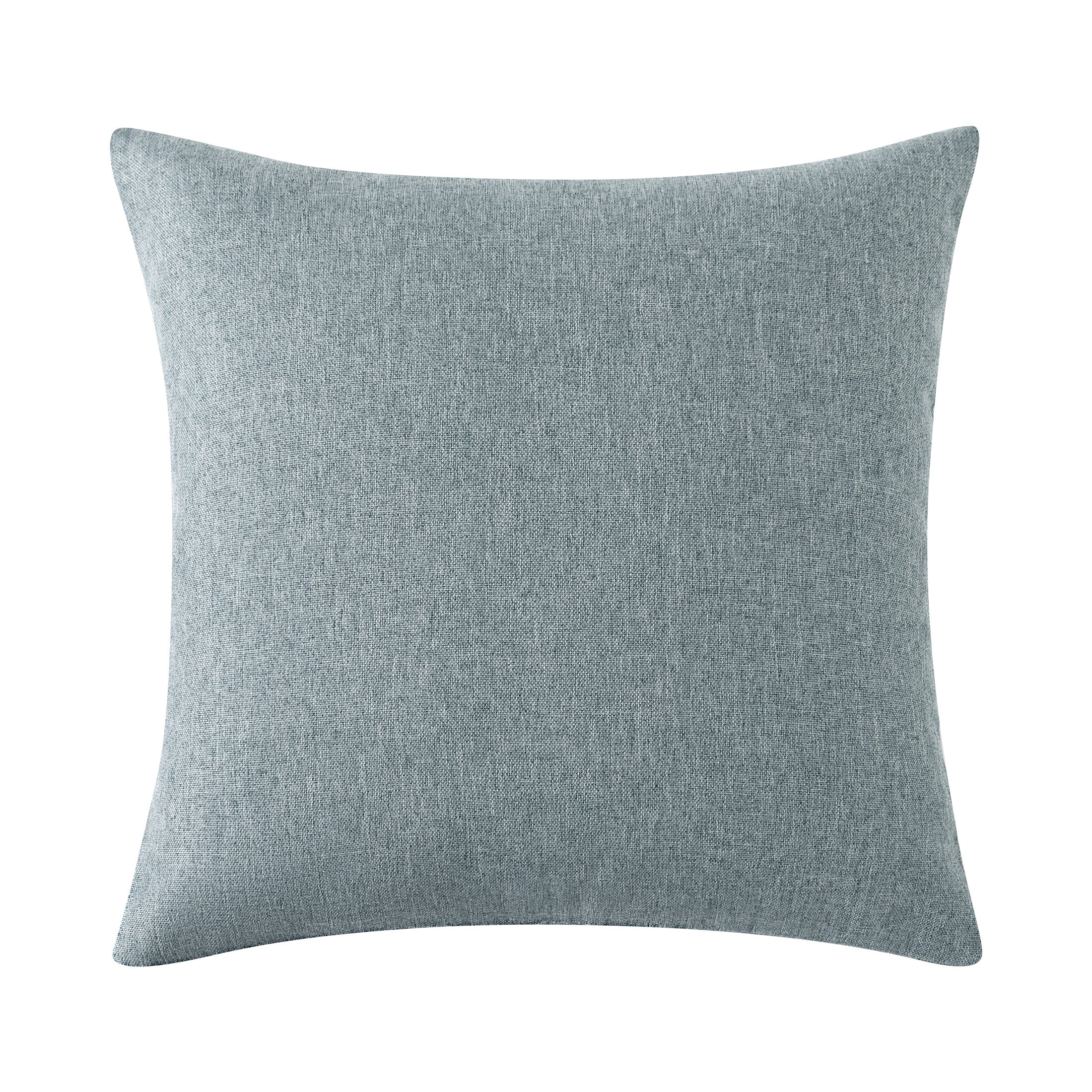 Linen Look Throw Pillow Covers 18x18 Inch, Set of 2