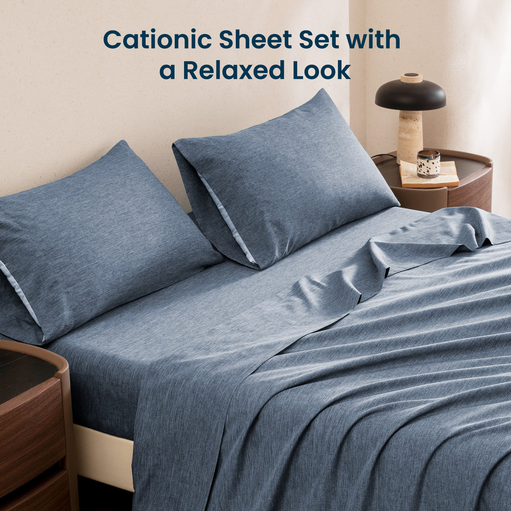Cationic Microfiber Sheet Set, Brown 16 Inch Deep Pocket, Ultra Soft Breathable