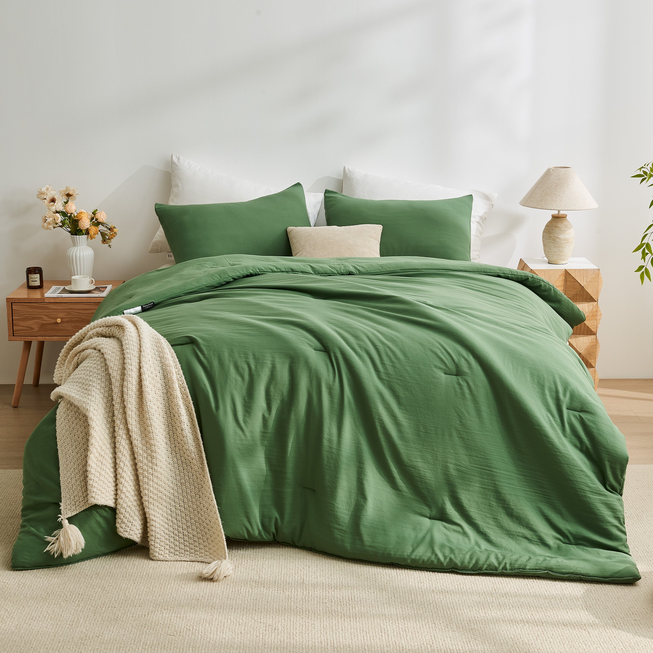 Washed Microfiber Comforter Set, Soft & Breathable