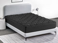 Premium Cooling Mattress Pad Beige for Hot Sleepers - Black
