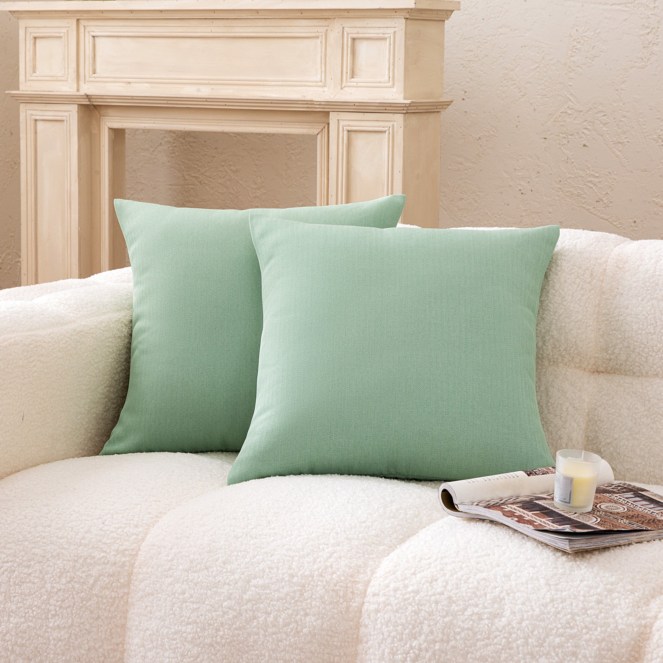 18×18 Inch Throw Pillow Covers (2 Pack), Chevron Pattern