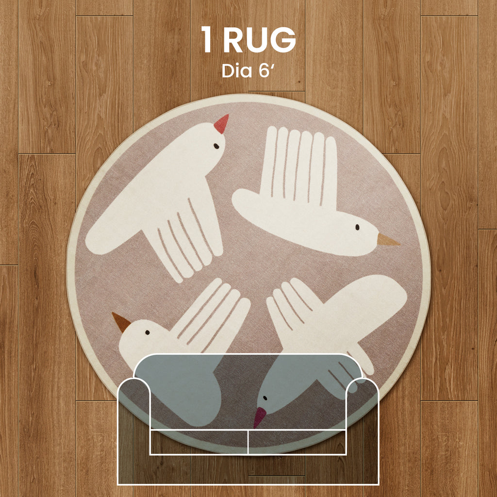 Kids Rugs for Playroom, Non Slip Area Rugs for Bedroom