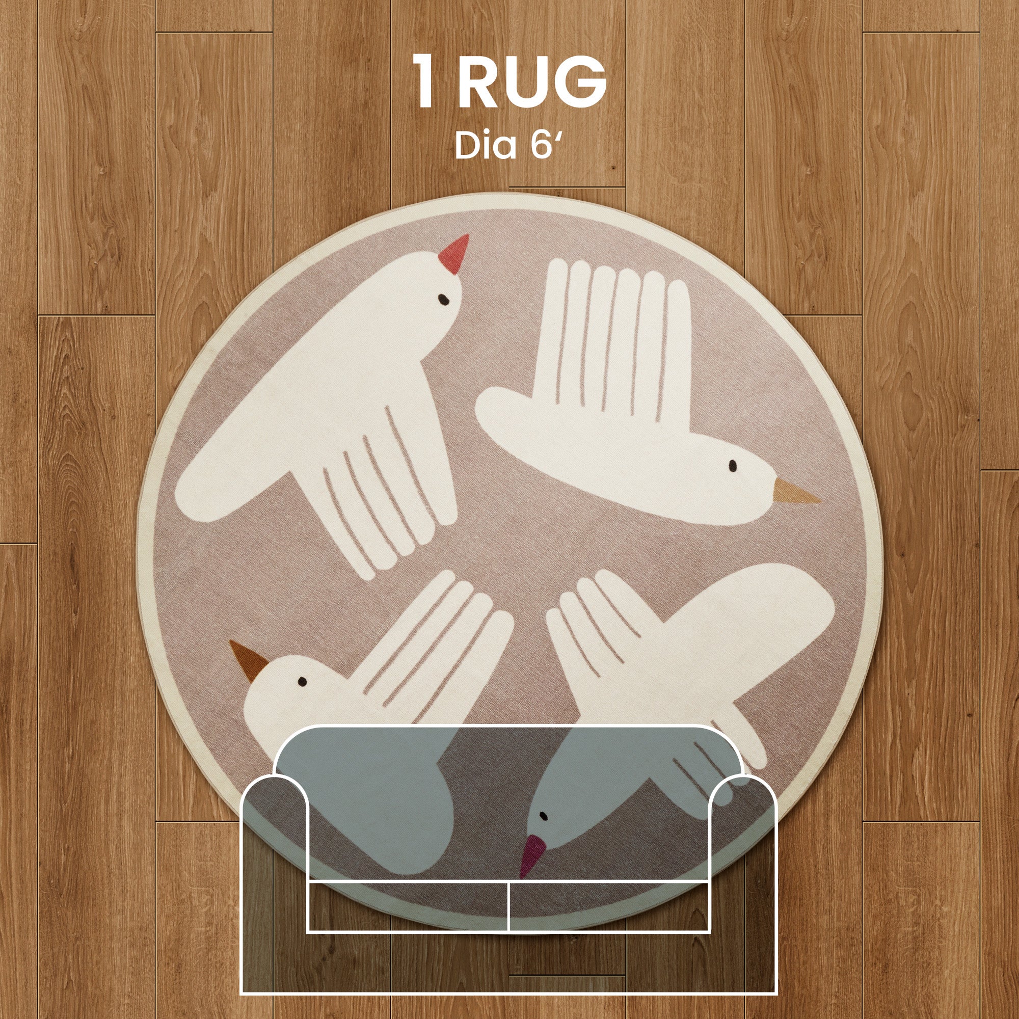 Kids Rugs for Playroom, Non Slip Area Rugs for Bedroom