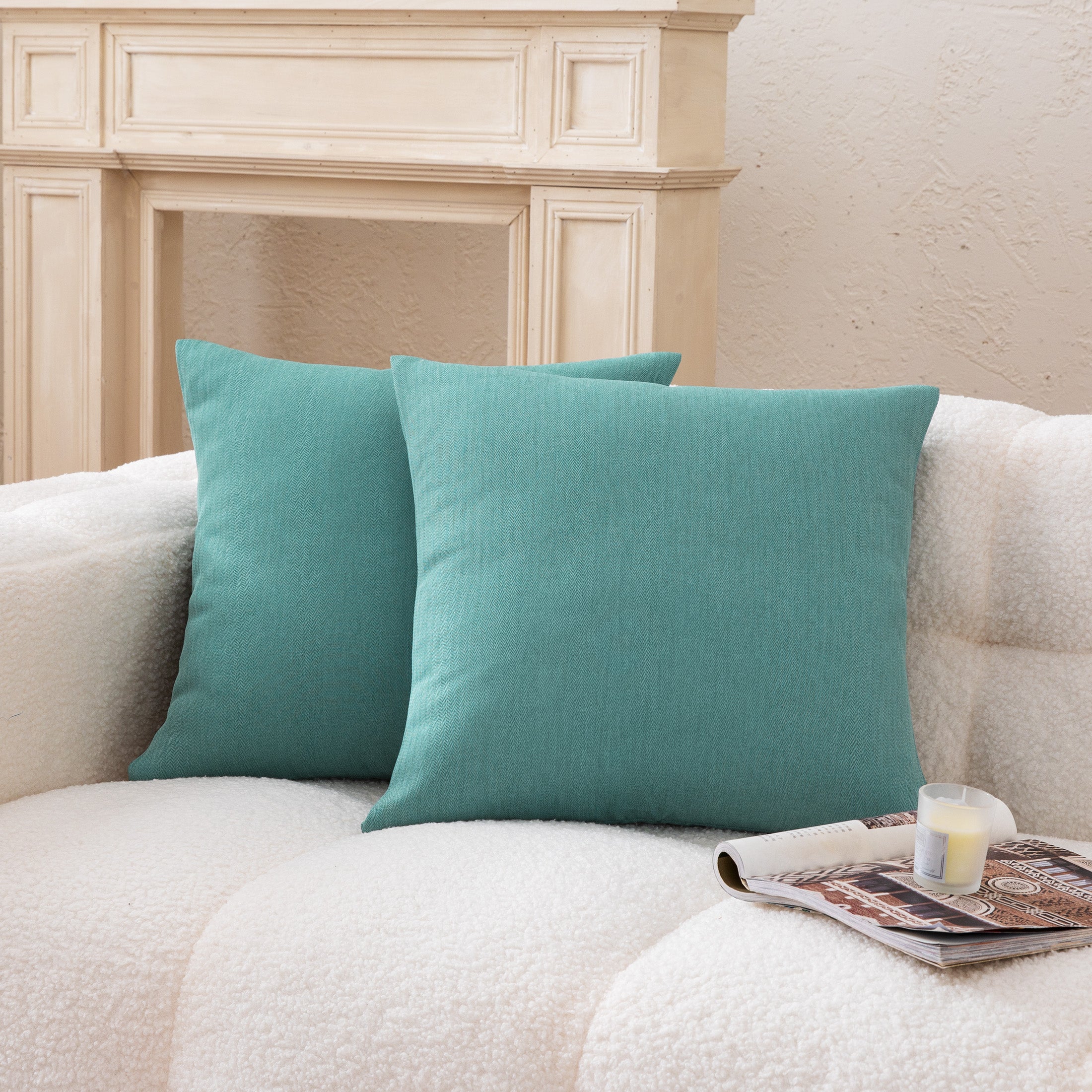 18×18 Inch Throw Pillow Covers (2 Pack), Chevron Pattern