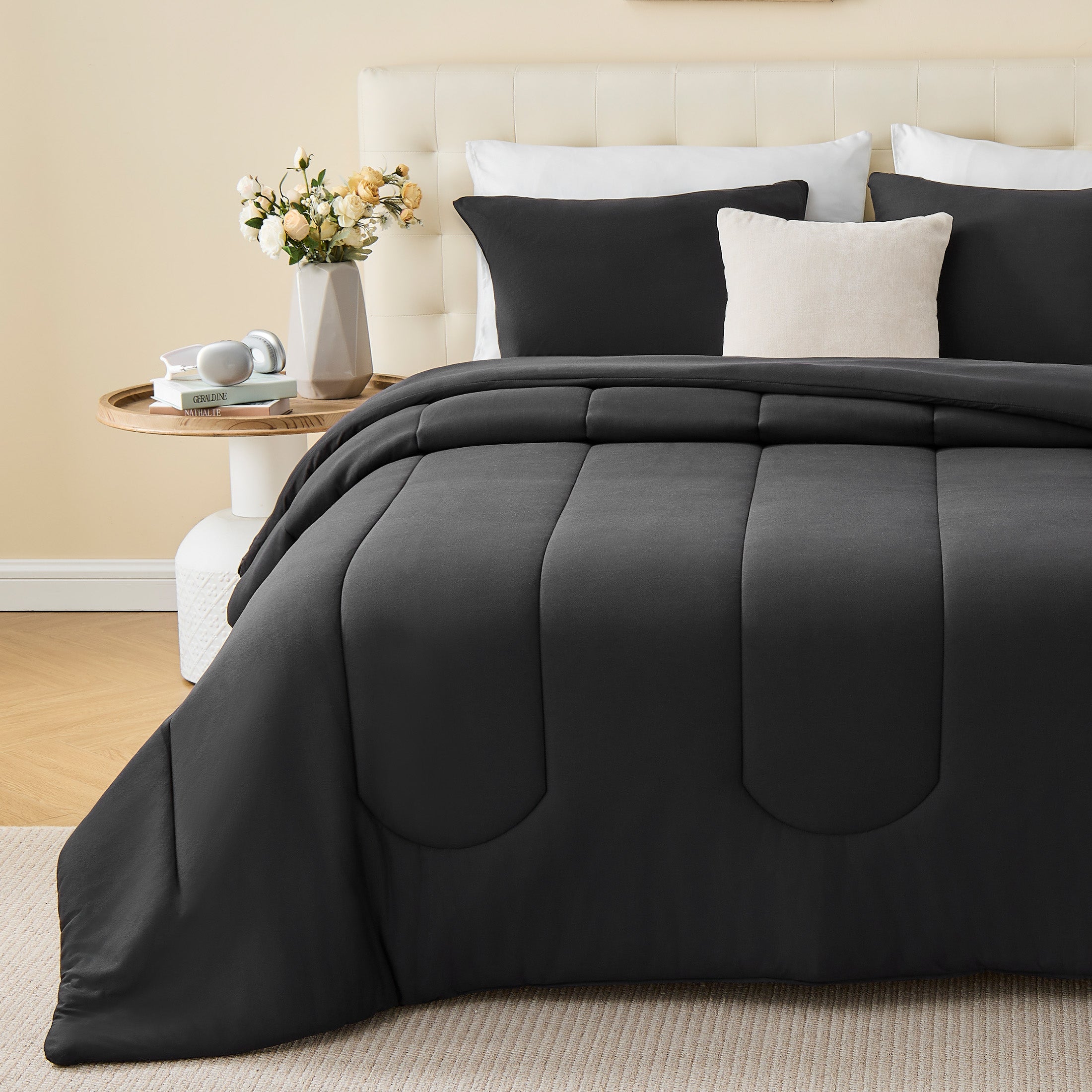 145gsm Luxury Jersey-Knit Comforter Set, Ultra Soft All Season Bedding