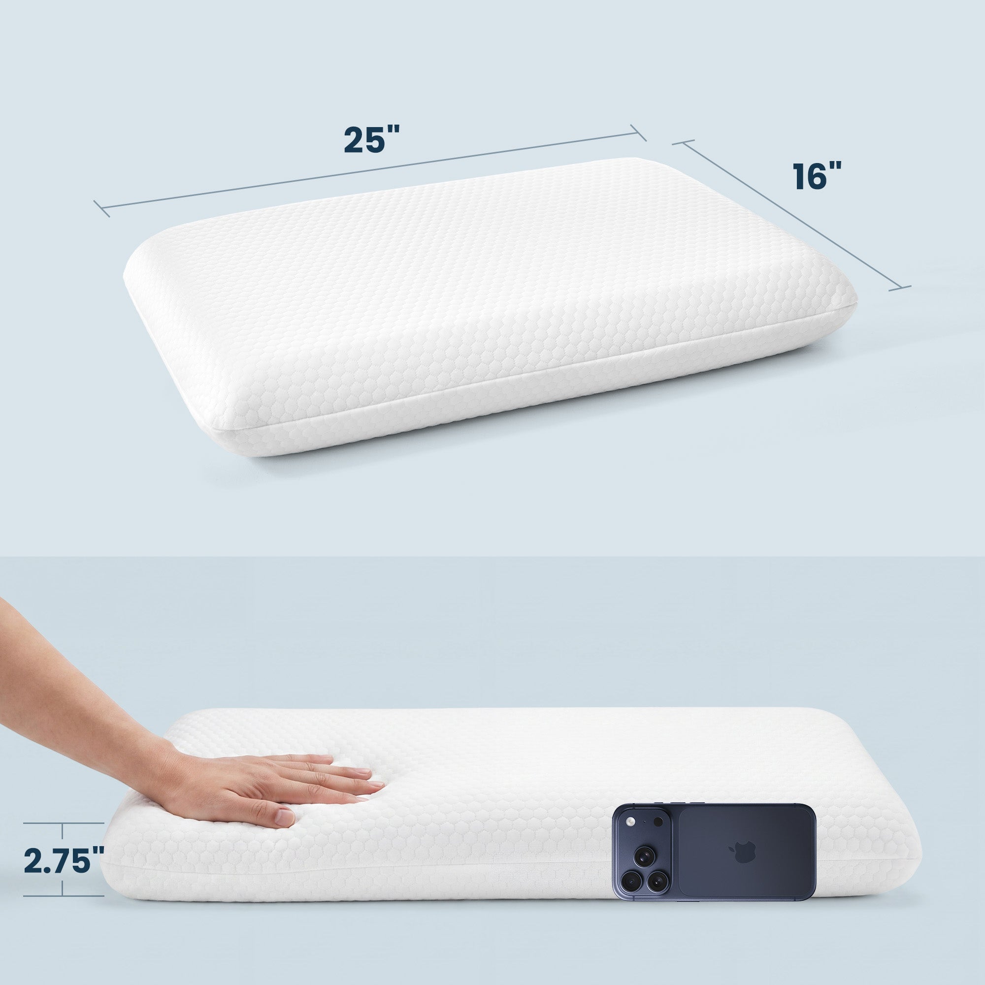 Low Profile Memory Foam Pillow