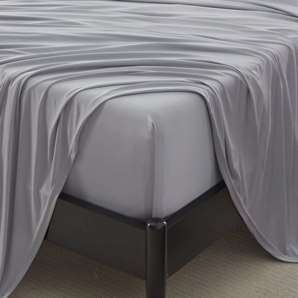 100% Microfiber Jersey Knit Sheet Set with Pillowcases