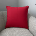 21"x21" Red Thick Thread Whipstitch Decorative Throw Pillow Covers, Festive for Holiday Decor(2 Pack)