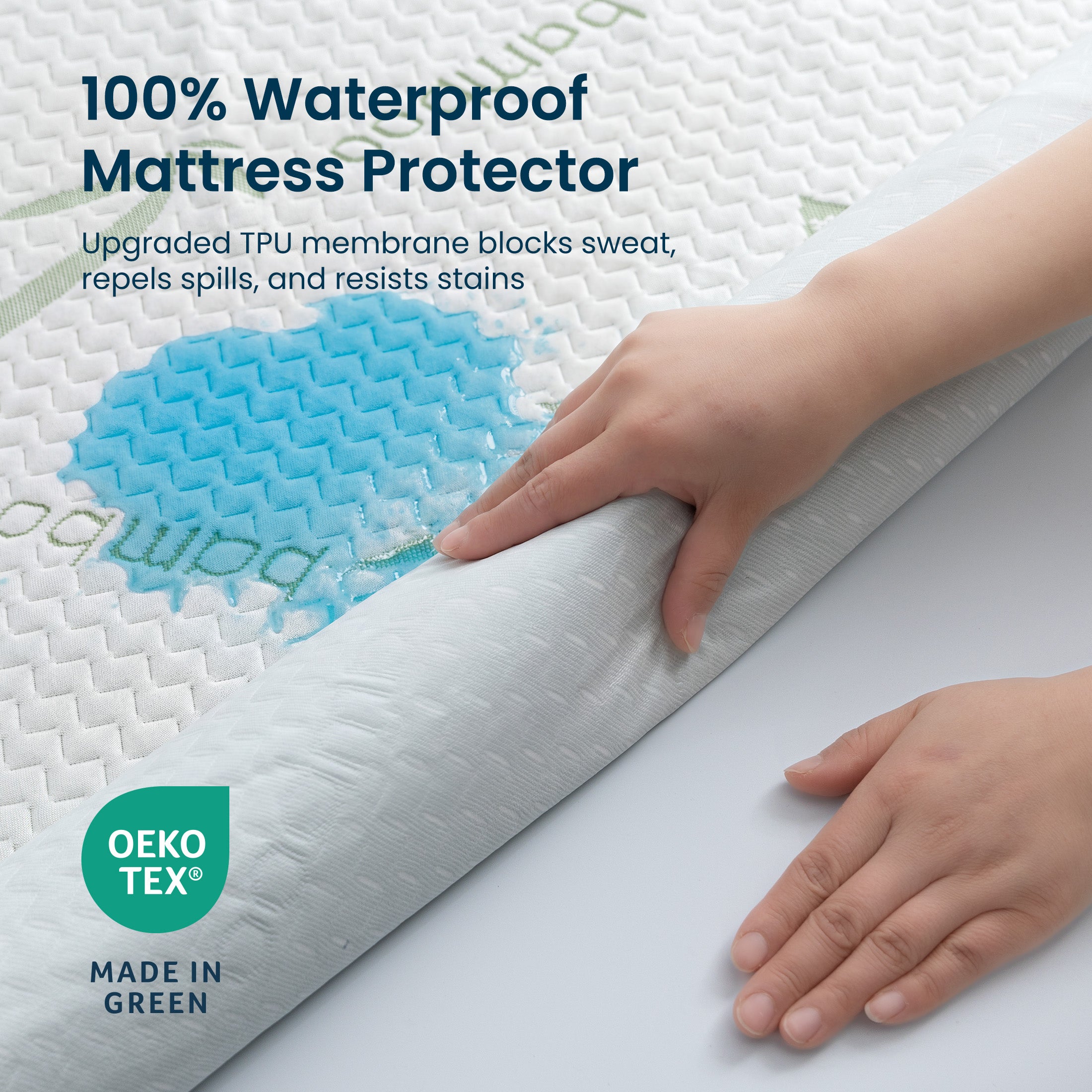 Sleep Zone 100% Waterproof Bamboo Mattress Protector