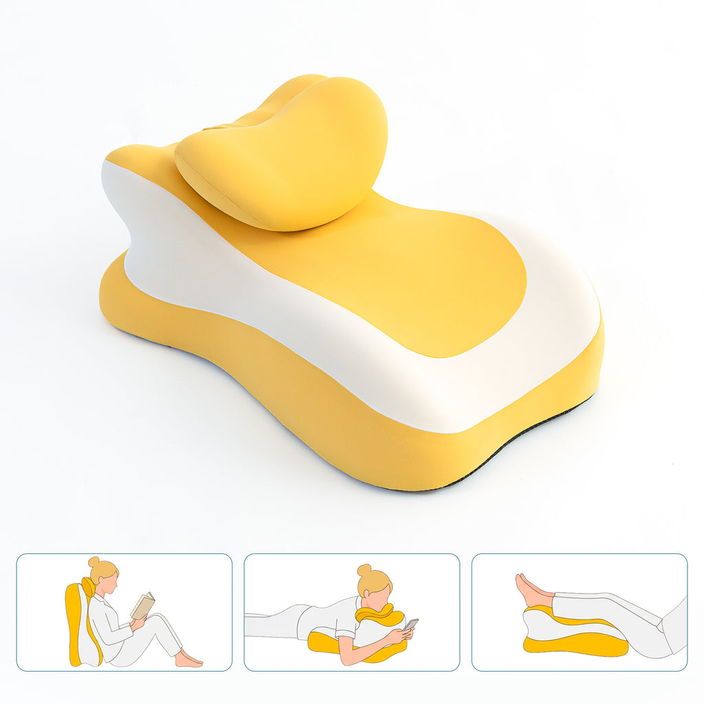 Memory Foam Reading Pillow, Multi-Position Support Bed Pillow for Petite Adults