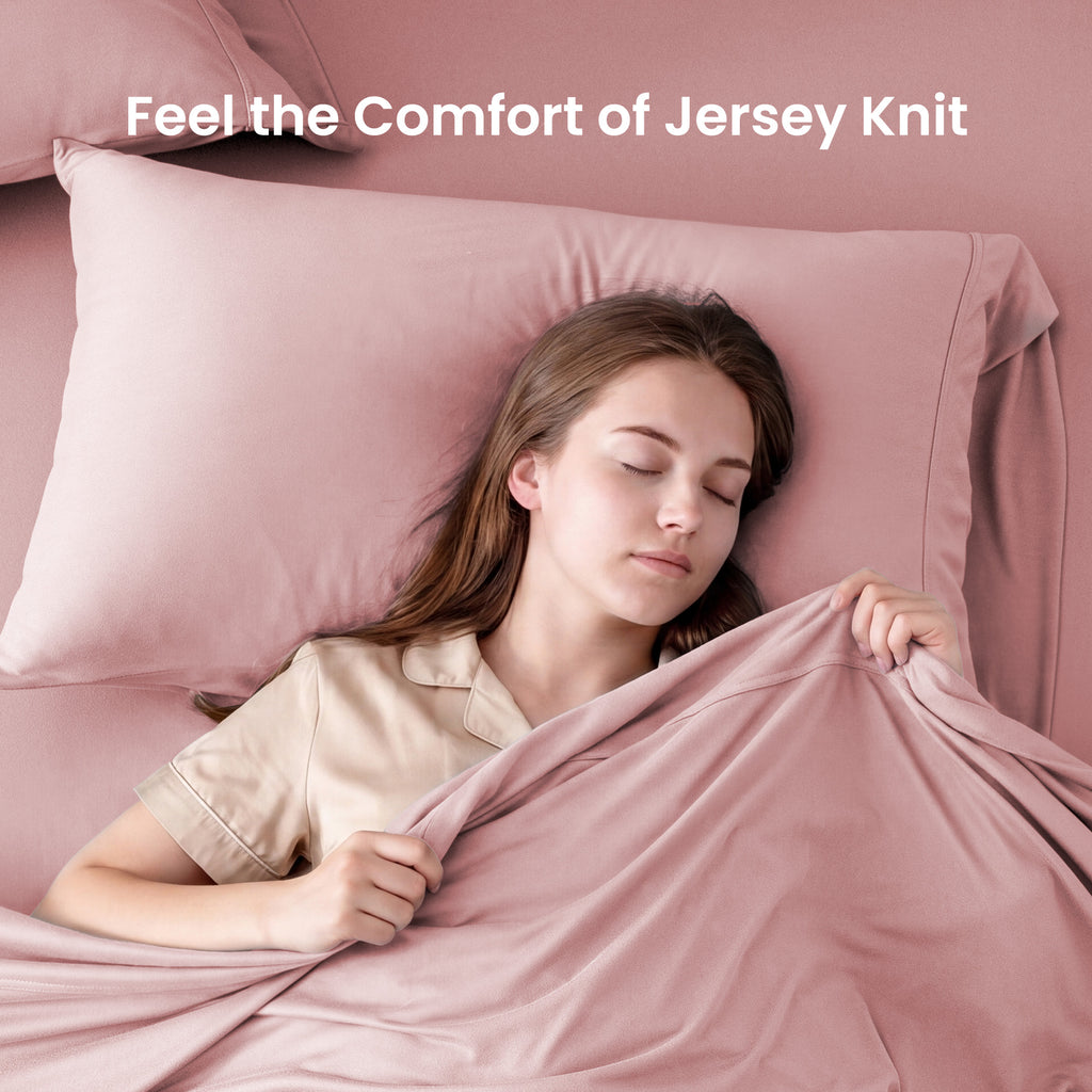 Jersey Knit Sheet Set, 14 Inch Deep Pocket Bedding