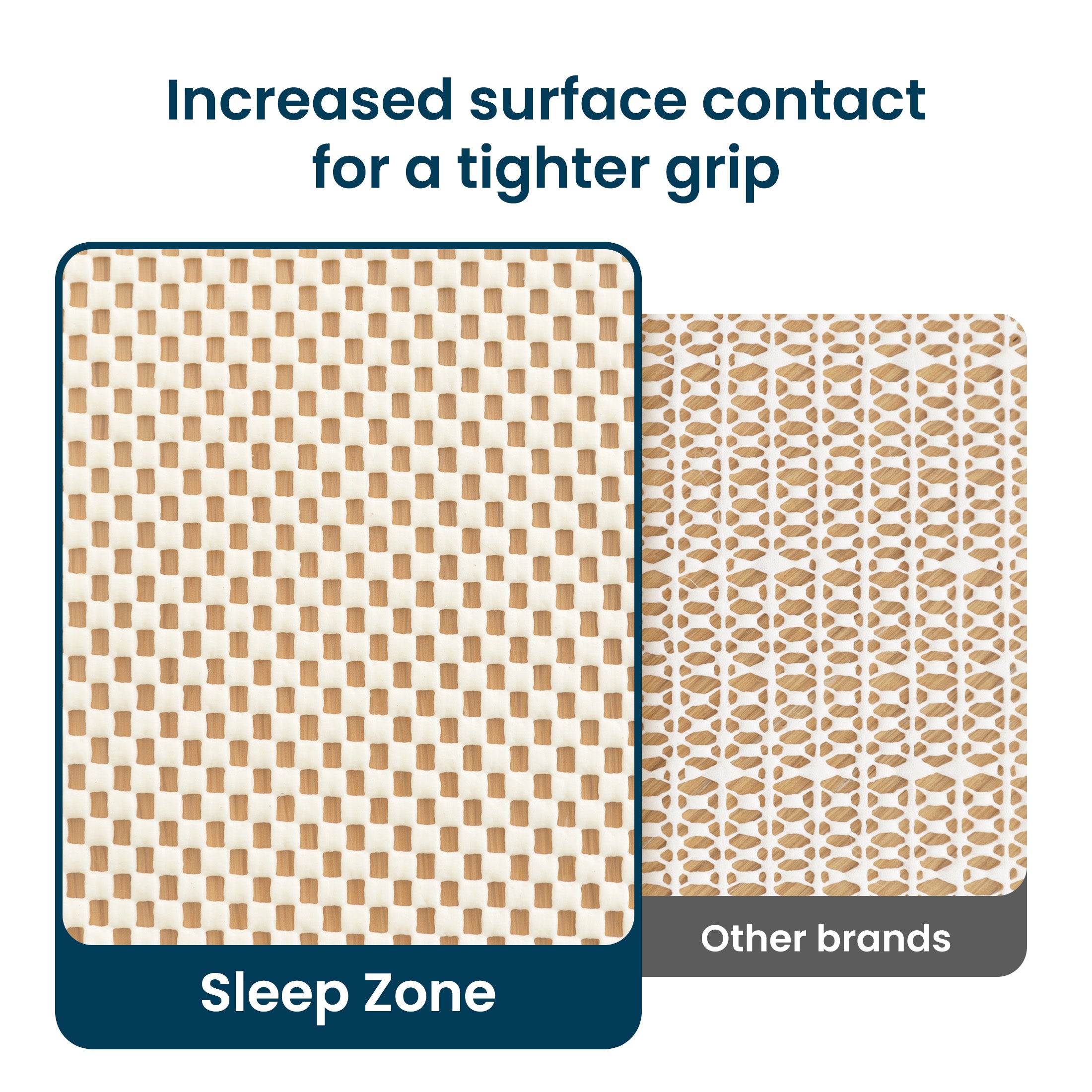 Mat Pad Gripper, Non Slip Reusable PVC Rug Pad Stays in Place, Beige