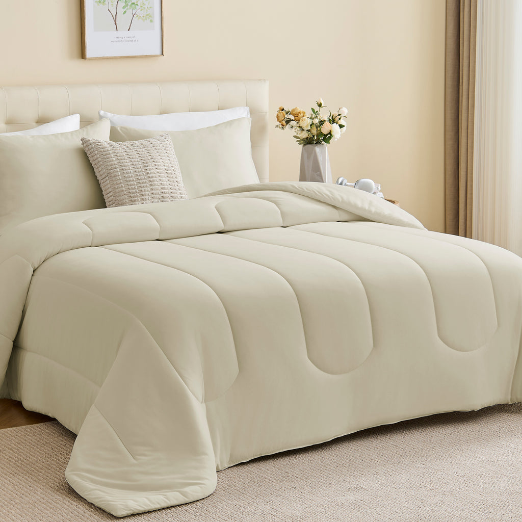 145gsm Luxury Jersey-Knit Comforter Set, Ultra Soft All Season Bedding