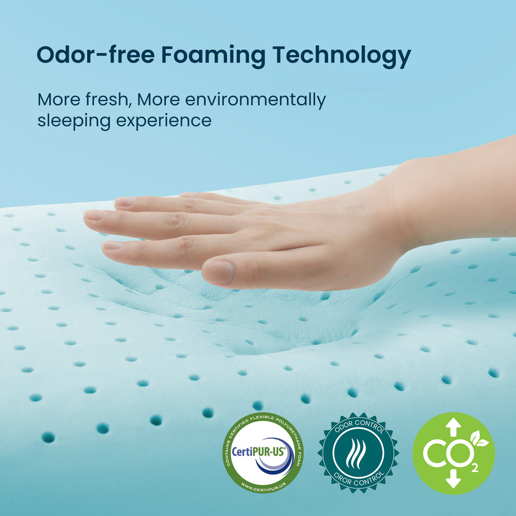 Cooling Memory Foam Pillow - Breathable & Supportive for All Sleep Positions