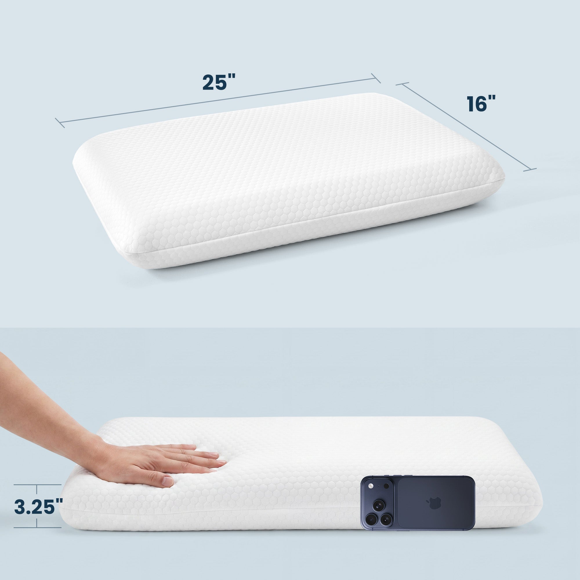 Low Profile Memory Foam Pillow