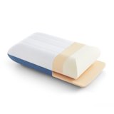 Standard Cooling Thick Memory Foam Pillow, Adjustable Height 2-Layer Design Neck Support for Side Back Stomach Sleepers-Blue