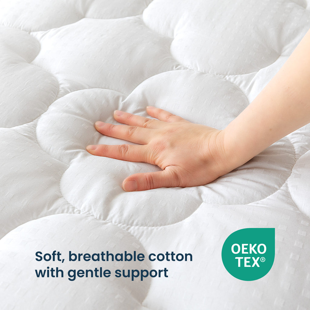 Mattress Pad, Cotton Clover Mattress Cover Deep Pocket Quilted Fitted