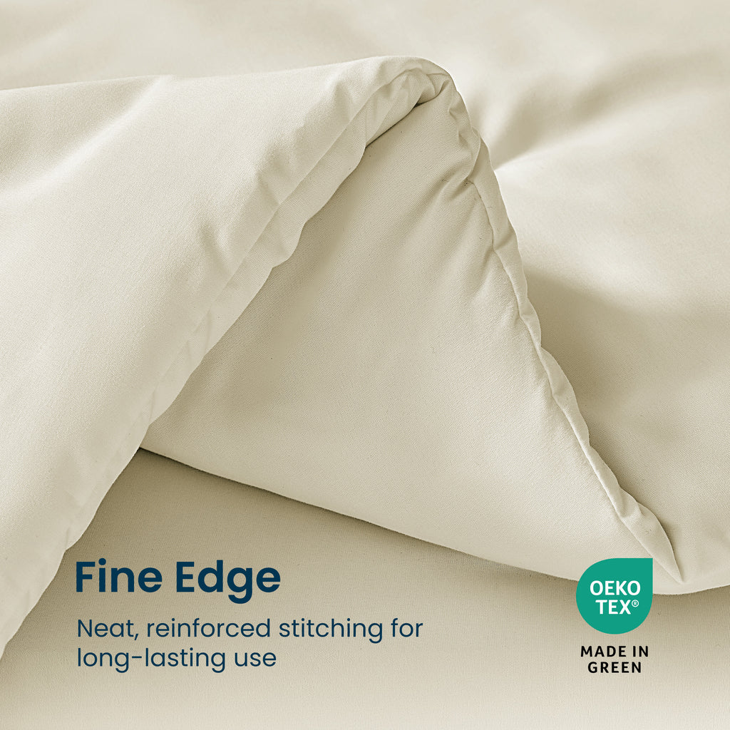 85gsm Luxury Plush Solid Microfiber Comforter Set, All Season Ultra Soft Bedding