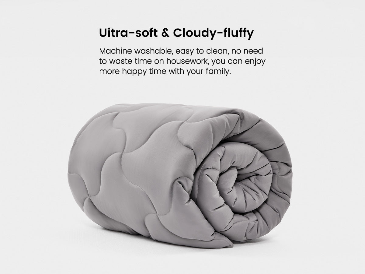 Premium Cooling Mattress Pad Beige for Hot Sleepers - Gray