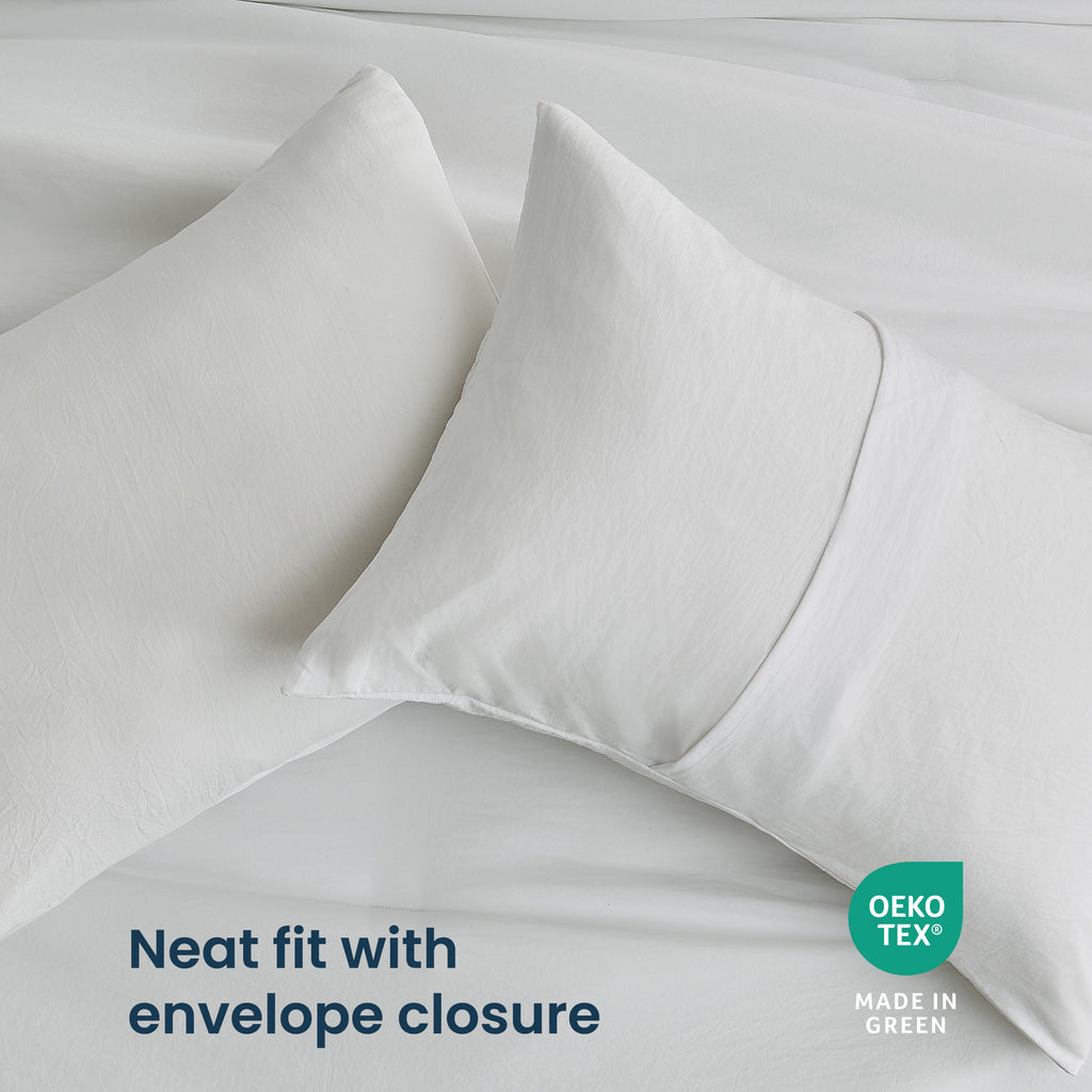 Washed Microfiber Comforter Set, Soft & Breathable