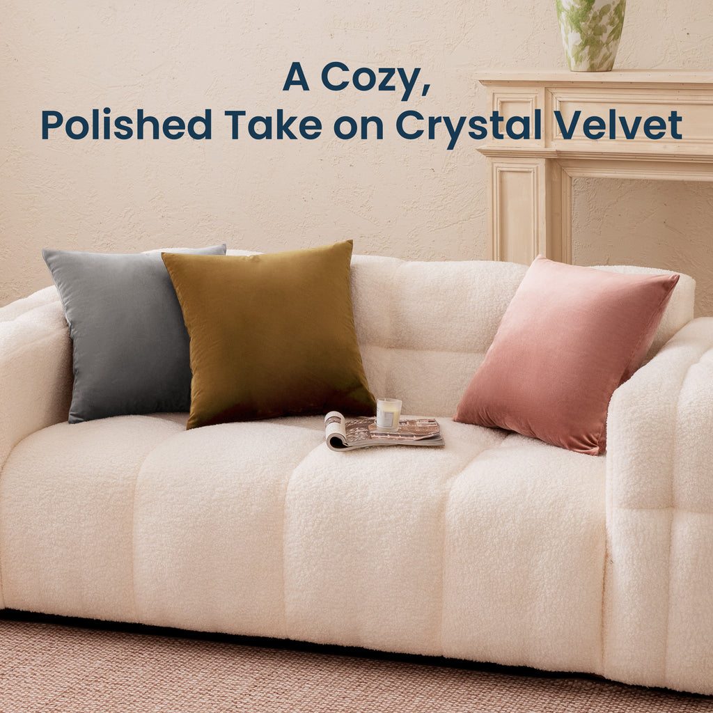 2 Pack 18"x18" Crystal Velvet Decorative Throw Pillow Covers