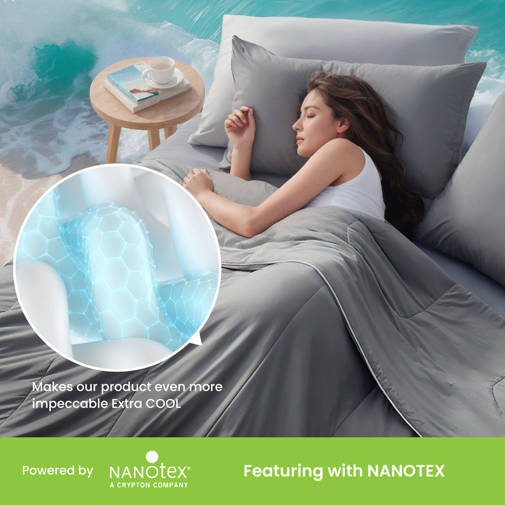 Cool Zone Reversible Cooling Comforter Set for Hot Sleepers