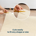 Mat Pad Gripper, Non Slip Reusable PVC Rug Pad Stays in Place, Beige