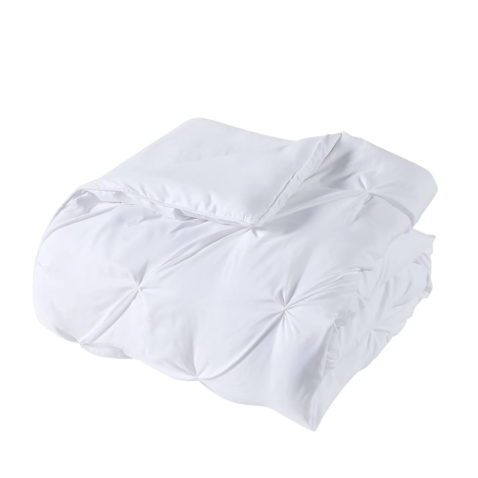 Pinch Pleat Comforter Set, Soft Lightweight Polyester Bedding with Elegant Pleated Design, All Season Warmth, Durable & Machine Washable