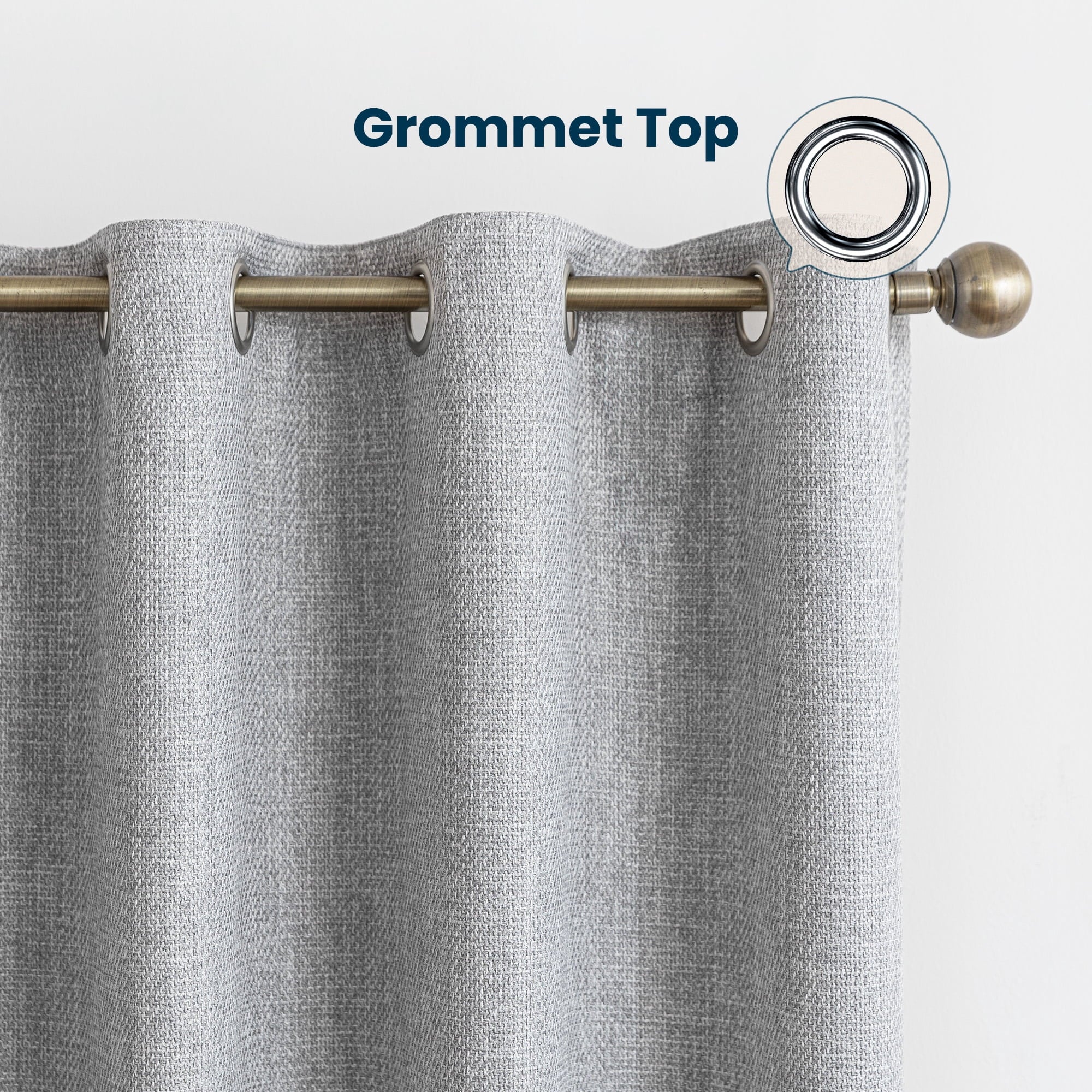 Sleep Zone 100% Blackout Curtains for Bedroom Full Light Blocking Curtains