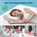 Standard Memory Foam Pillow, Ergonomic Adjustable Orthopedic Contour Bed Pillows Neck Support for Side Back Stomach Sleepers-White