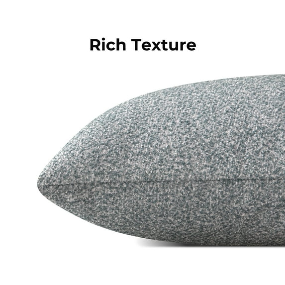 14"x36" Chenille Boucle Decorative Throw Pillow Covers, Lumbar Support for Recliner(2 Pack)
