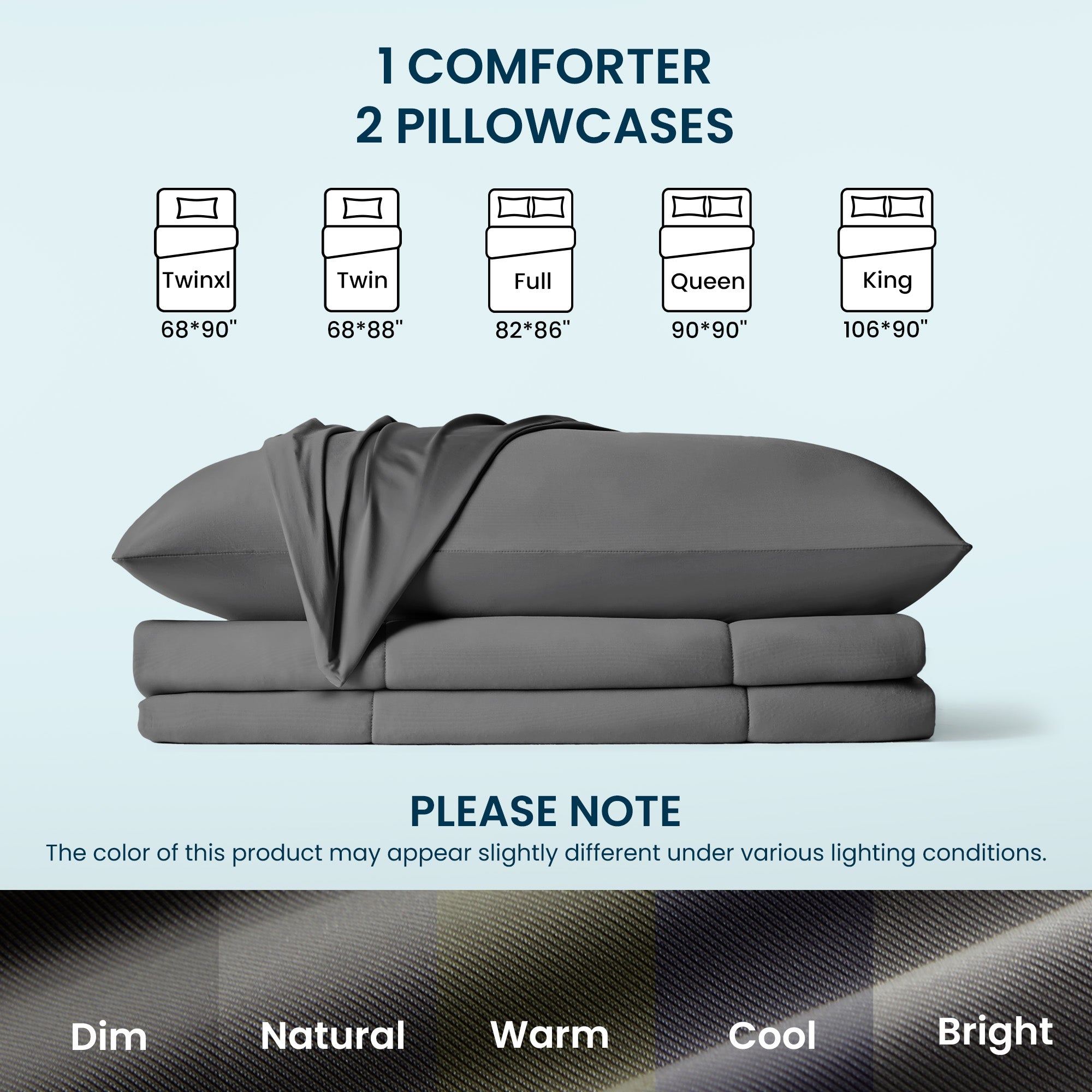Cool Zone Reversible Cooling Comforter Set for Hot Sleepers