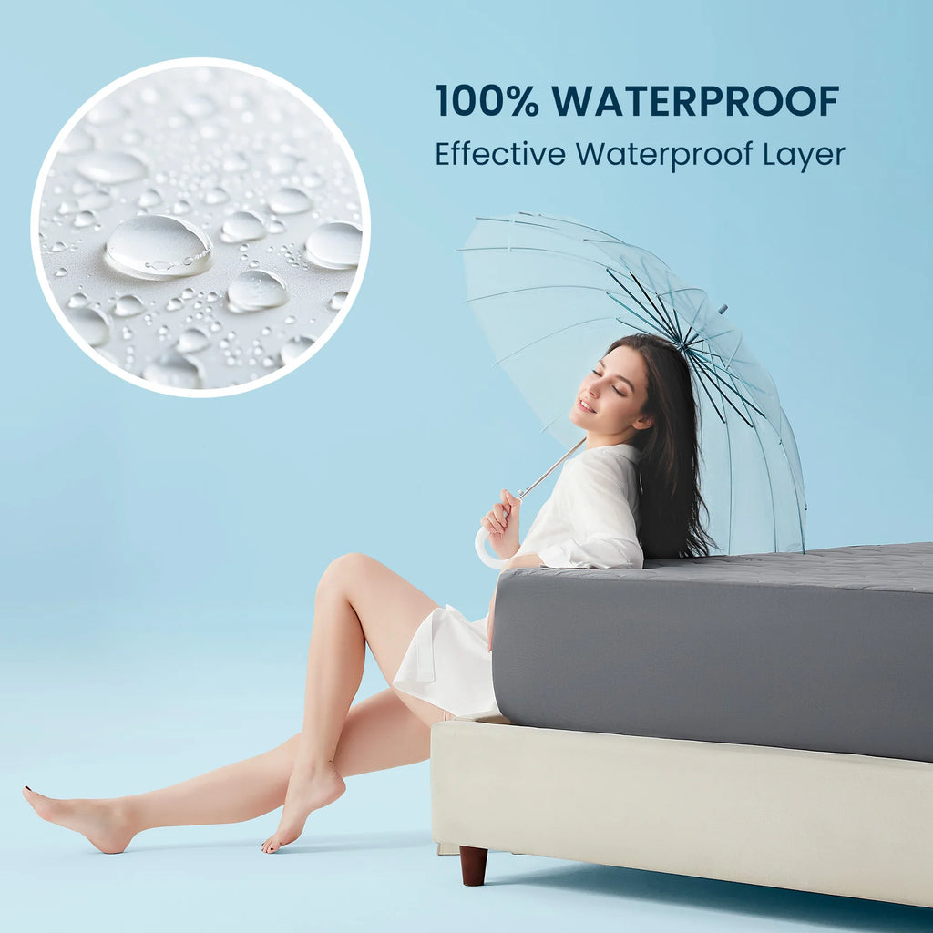 Cooling Mattress Pad, Waterproof Bedding Protector for Hot Sleepers