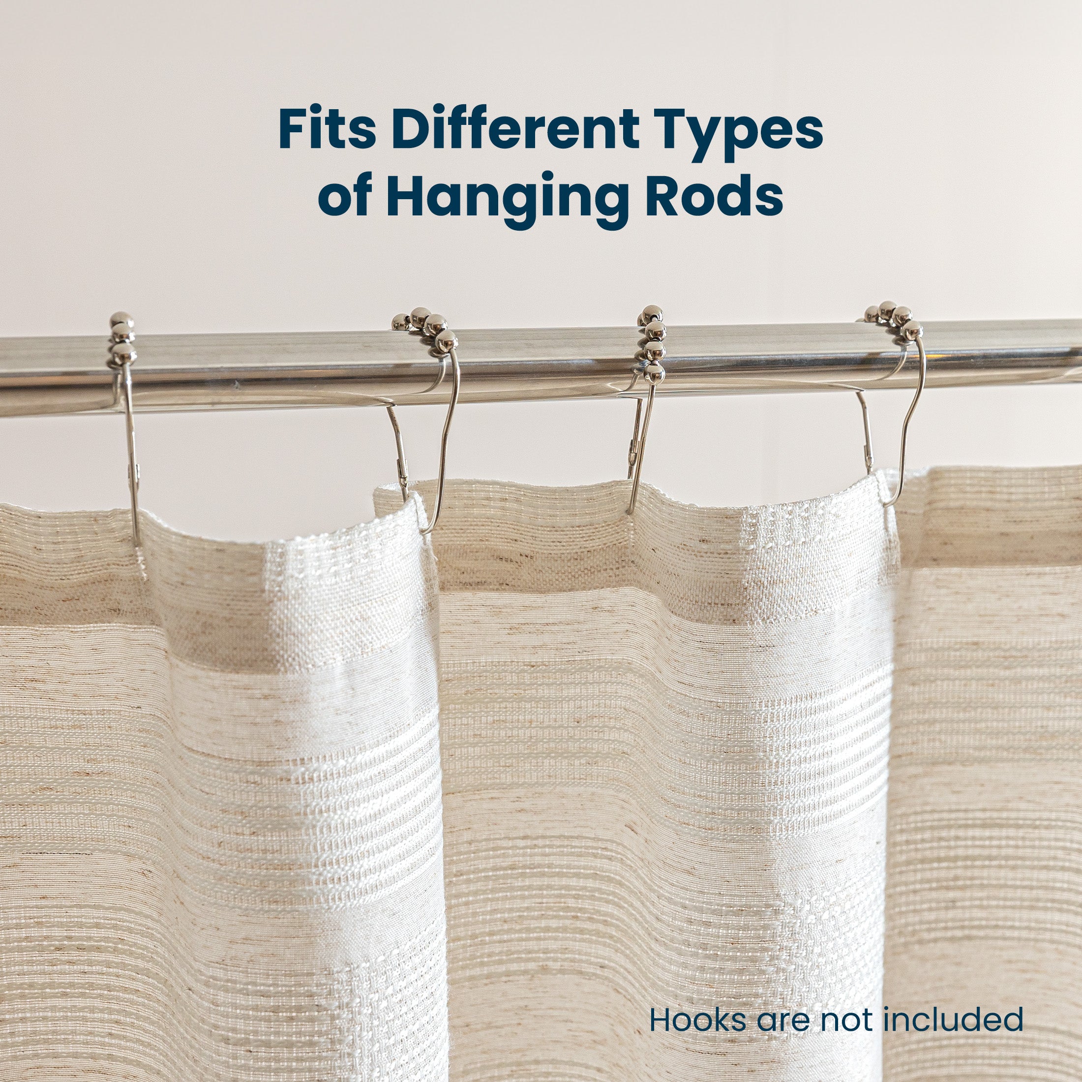 Jacquard Waffle Shower Curtain, Hotel Textured Linen-Look Waterproof Curtains for Bathroom and Bathtubs
