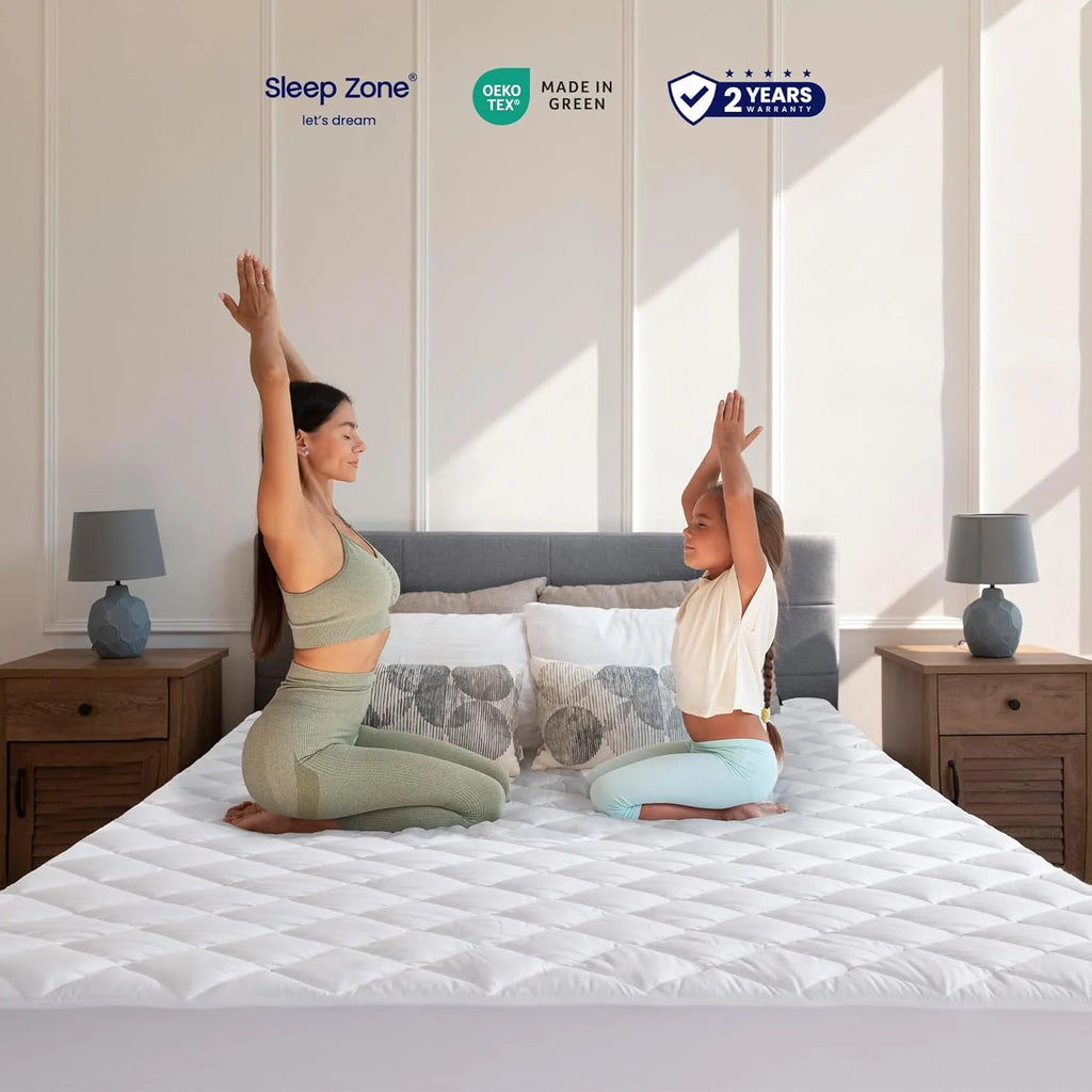 Quilted Fitted Mattress Protector, Mattress pad