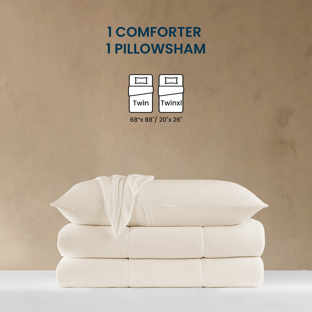 100% Microfiber Jersey Knit Comforter Set Duvet Set with Pillow Shams