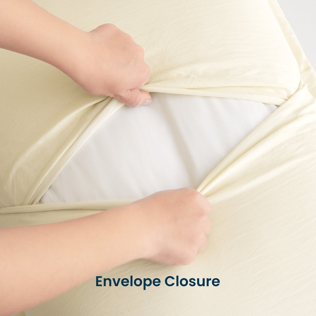 Seersucker Ruffled Duvet Cover Set, Soft Breathable Bedding Set