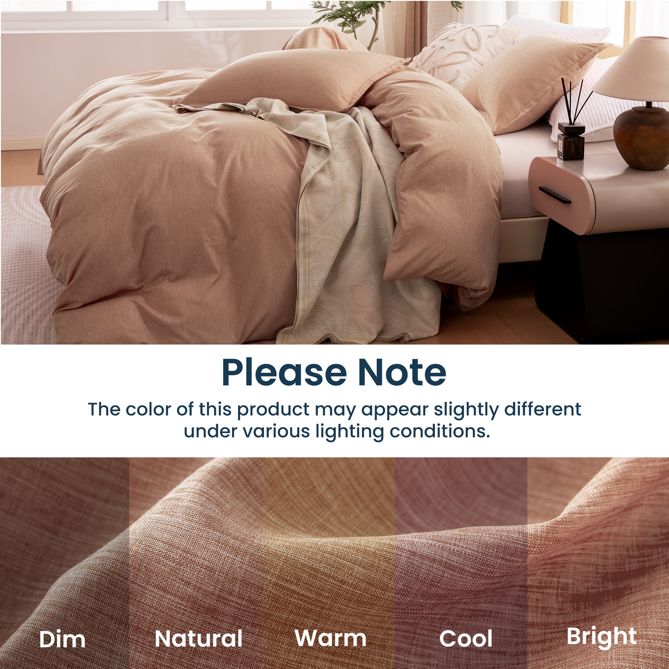 Cationic Microfiber Duvet Cover Set, Soft & Breathable
