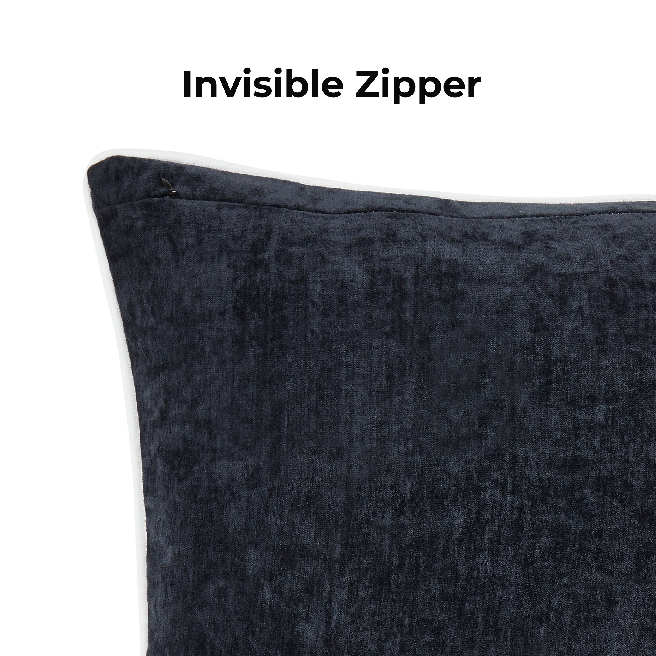 20"x20" Maya Velvet Contrast Cording Decorative Throw Pillow Covers (2 Pack)
