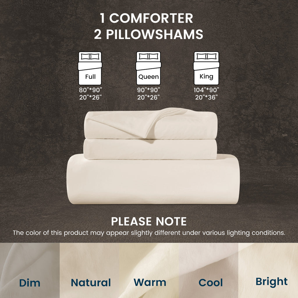 Stone Washed Duvet Cover Set