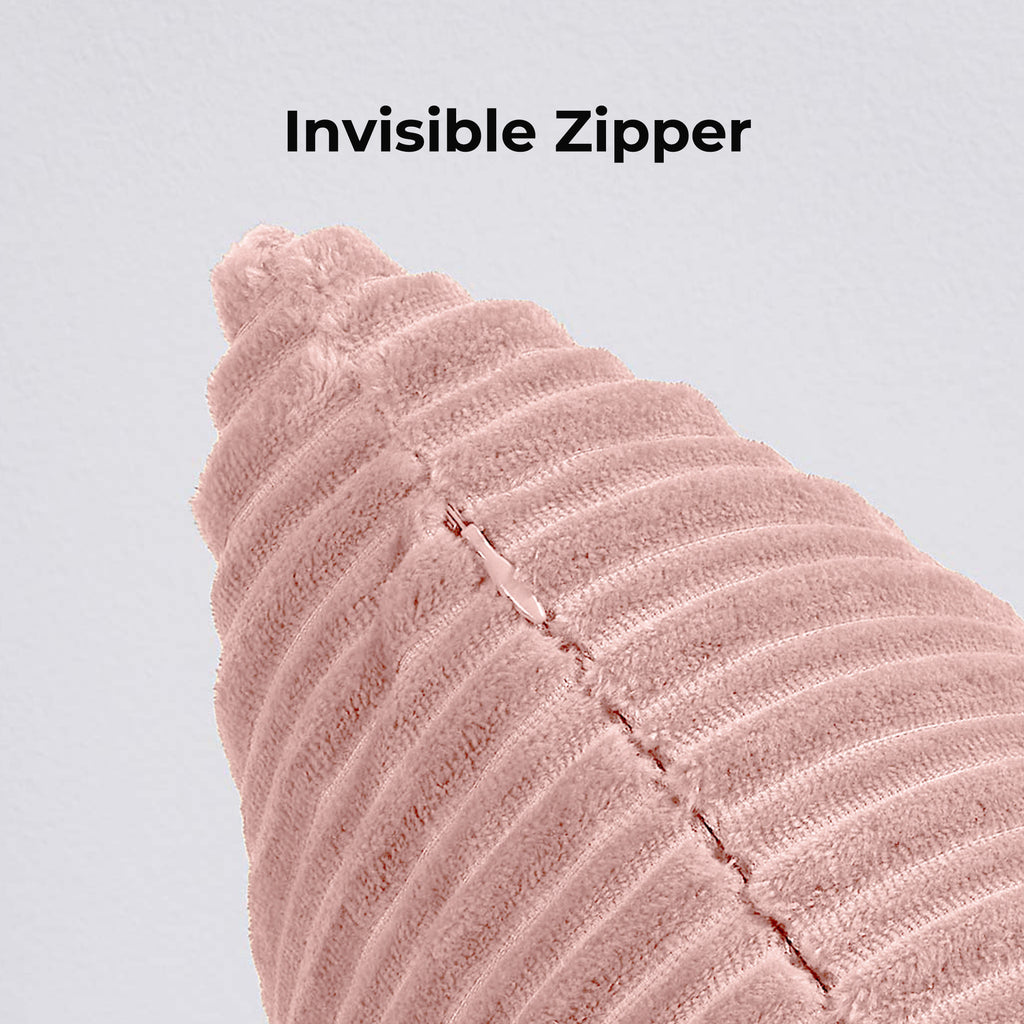 Pillow Shell-Wide Wale Velvet Square Pale Pink